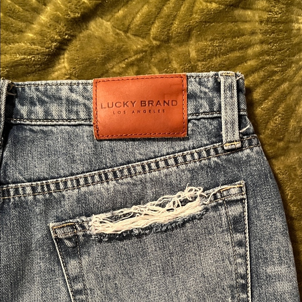 Lucky Brand Light Blue Distressed Denim Cutoff Shorts - Picture 4 of 4